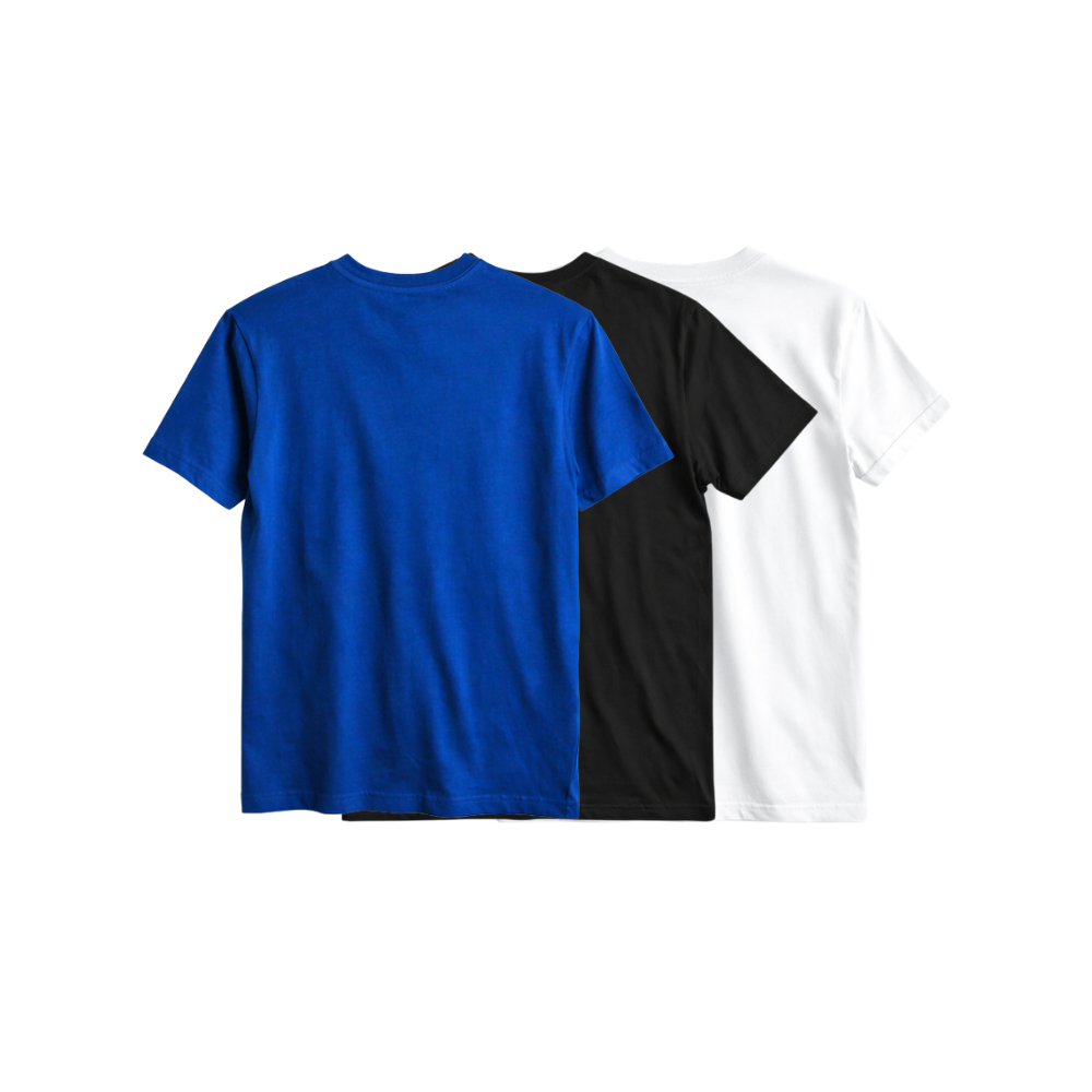 pack of 3 plain t shirts for men – 180 gsm cotton soft & comfortable