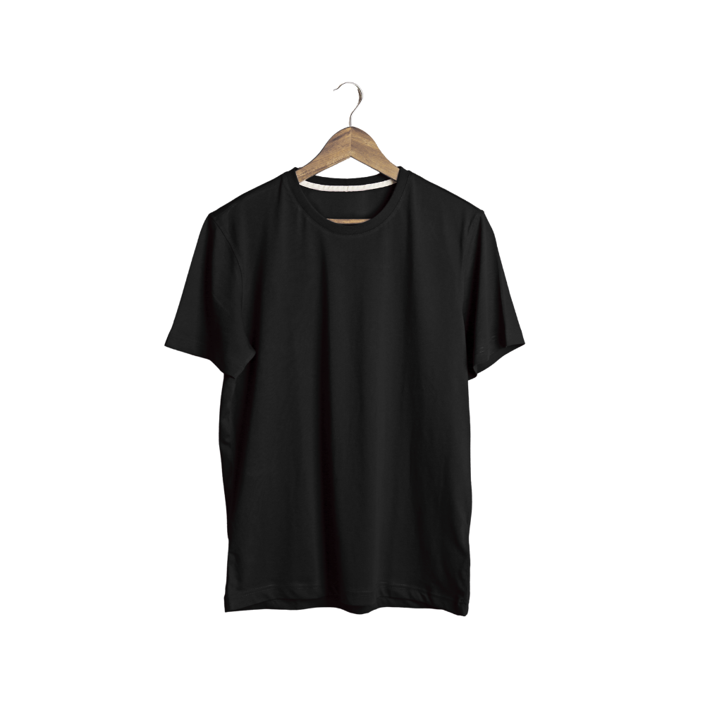 Premium Black Plain T-Shirt for Men – 180 GSM Cotton Tee