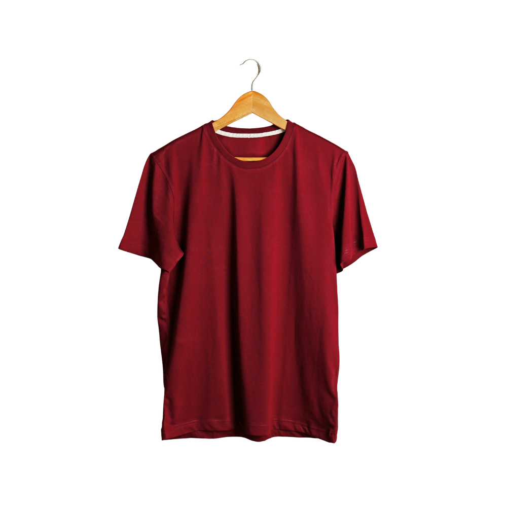 Premium Maroon Plain T-Shirt for Men – 180 GSM Cotton Tee