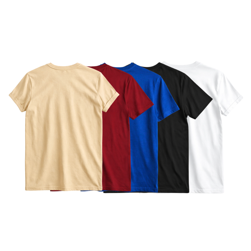 pack of 4 plain t shirts for men – 180 gsm cotton soft & comfortable (copy)