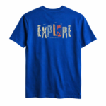 men’s 180 gsm cotton mountain artwork t shirt | modern casual graphic tee for daily wear