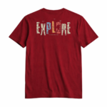 men’s 180 gsm cotton mountain artwork t shirt | modern casual graphic tee for daily wear
