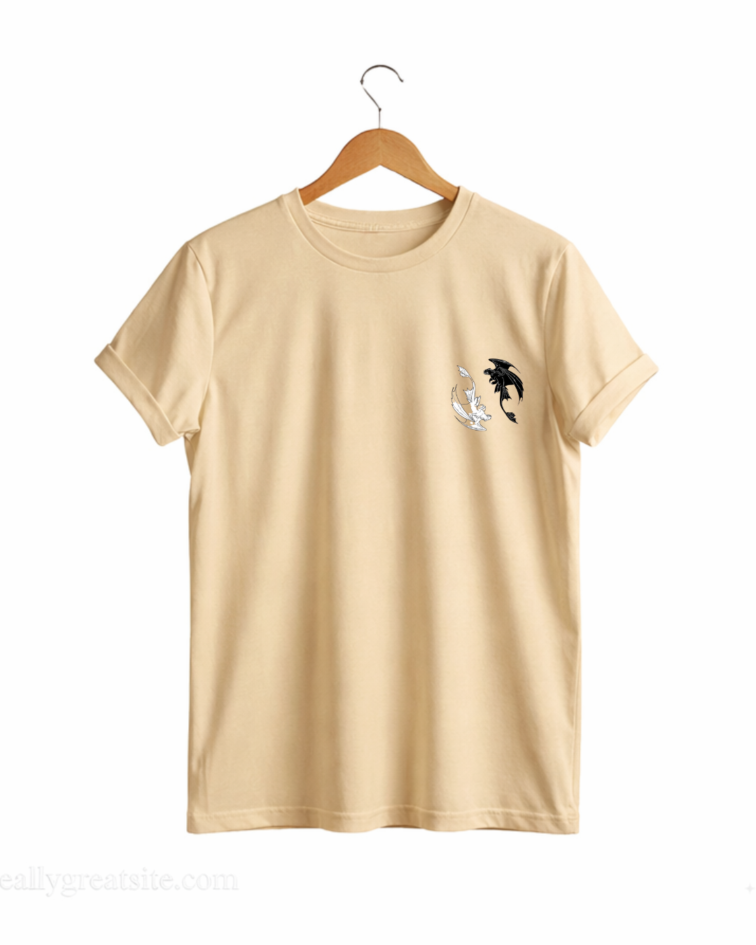 dragon anime graphic t shirt | premium cotton fire dragon printed tee