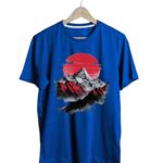 men’s 180 gsm cotton mountain print travel graphic t shirt | premium adventure tee