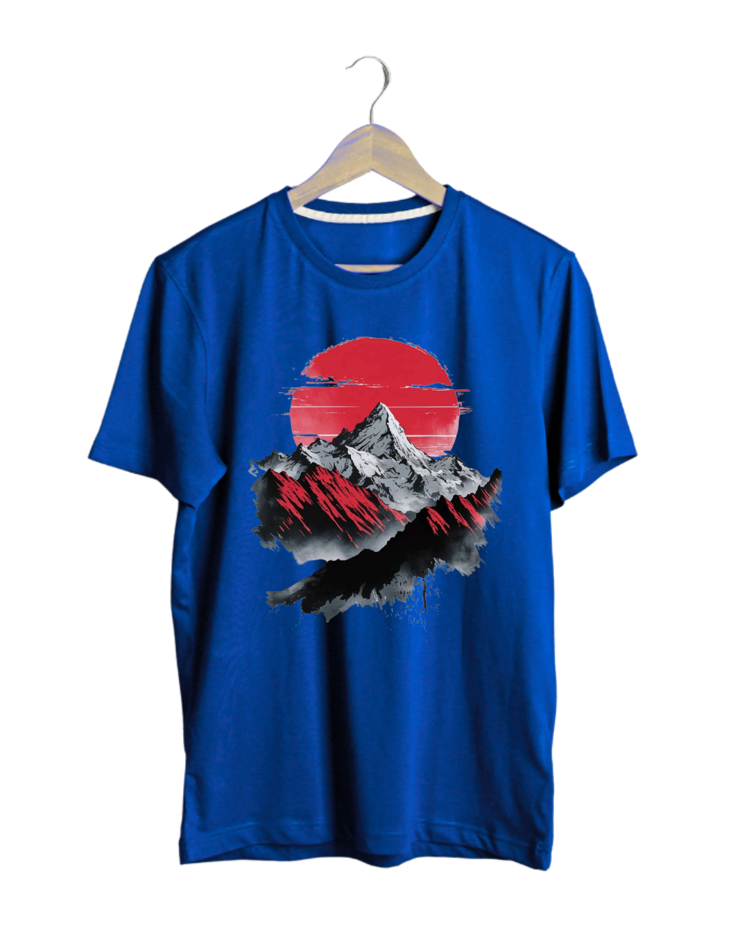 men’s 180 gsm cotton mountain print travel graphic t shirt | premium adventure tee