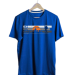 men’s 180 gsm cotton minimal mountain print t shirt | stylish casual graphic tee