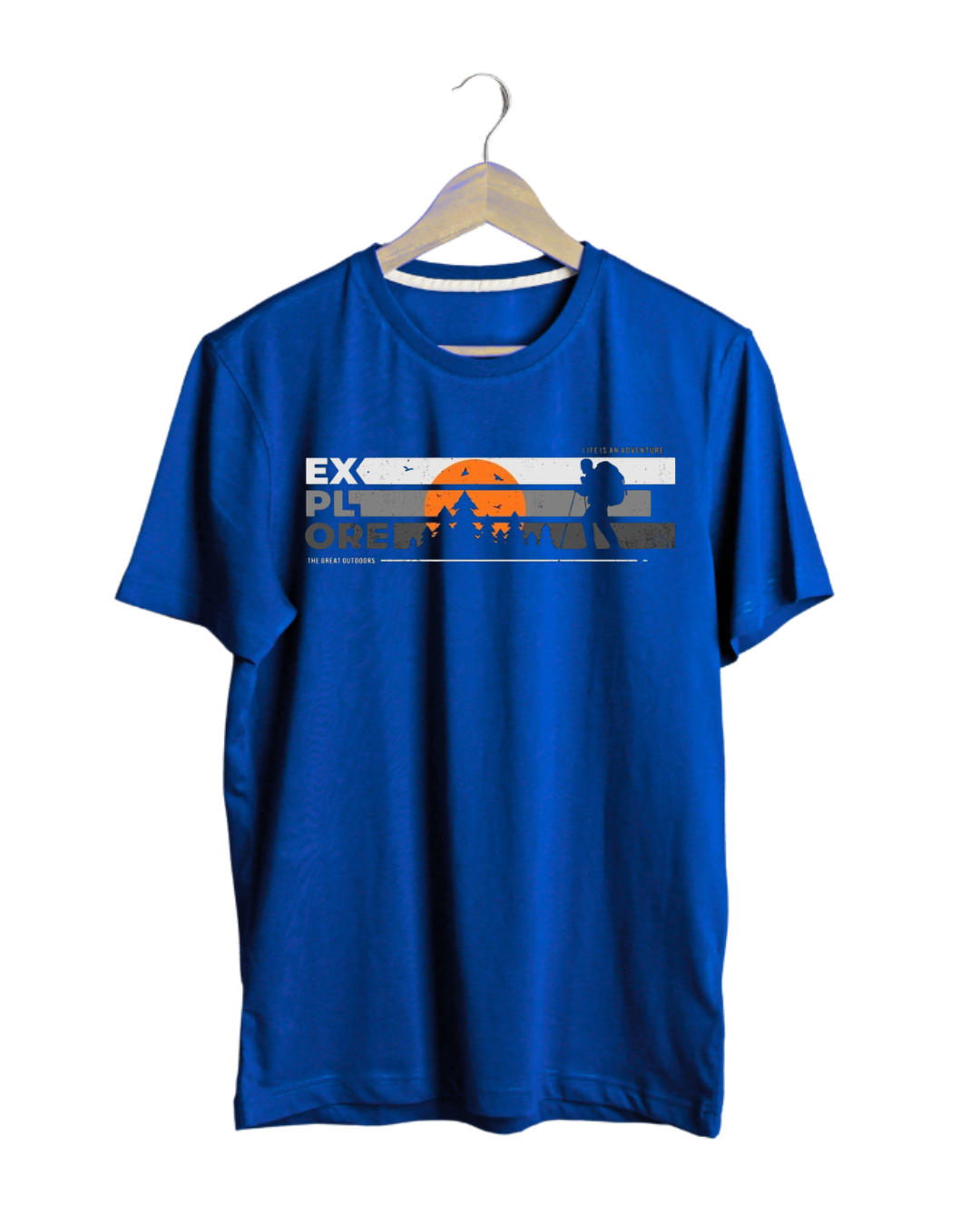 men’s 180 gsm cotton minimal mountain print t shirt | stylish casual graphic tee
