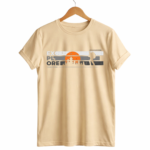 men’s 180 gsm cotton minimal mountain print t shirt | stylish casual graphic tee