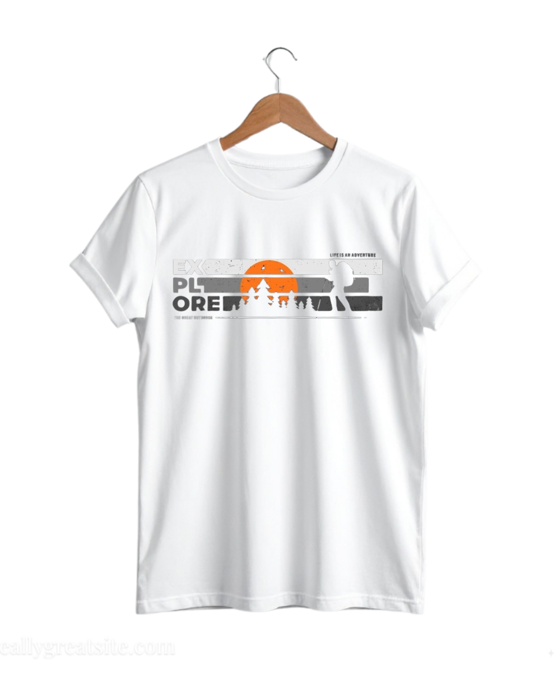 men’s 180 gsm cotton minimal mountain print t shirt | stylish casual graphic tee