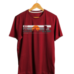 men’s 180 gsm cotton minimal mountain print t shirt | stylish casual graphic tee