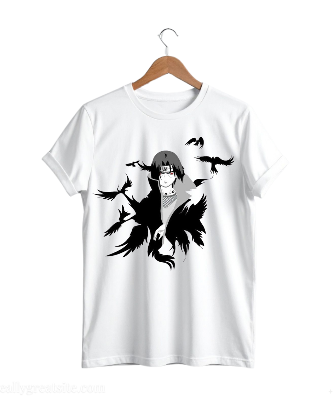 men’s itachi uchiha anime design t shirt | soft cotton stylish graphic tee
