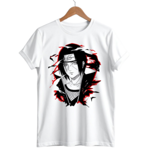 men’s itachi uchiha anime artwork t shirt | premium cotton casual graphic tee