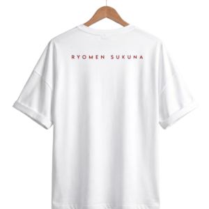 Ryomen Sukuna White Drop Shoulder T-Shirt – Jujutsu Kaisen Anime Tee