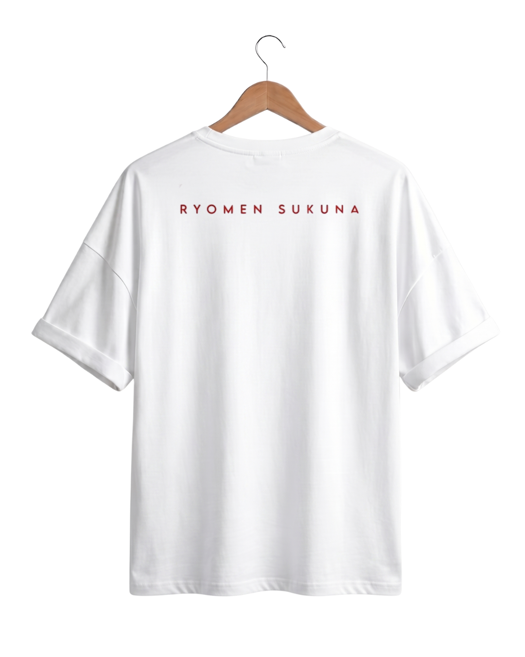 Ryomen Sukuna White Drop Shoulder T-Shirt – Jujutsu Kaisen Anime Tee