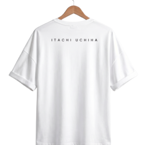 Itachi Uchiha White Drop Shoulder T-Shirt – Naruto Anime Graphic Tee